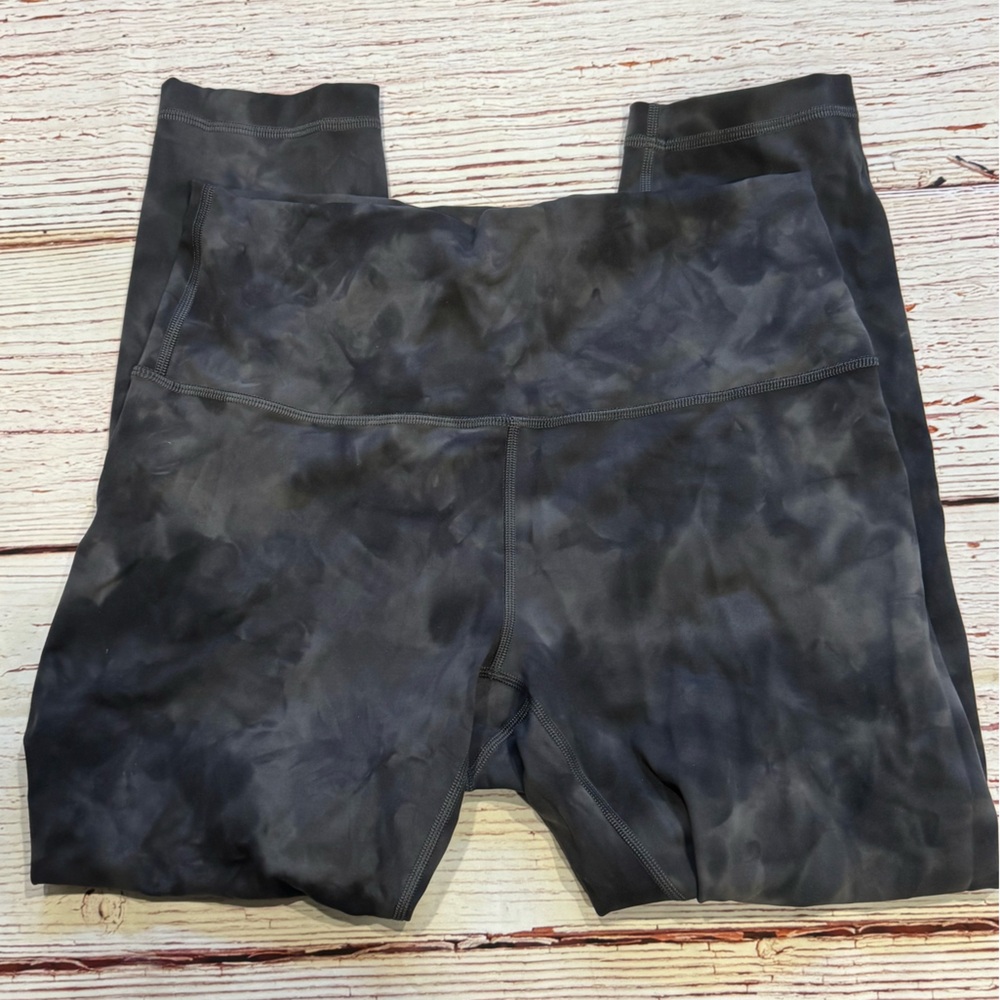 Lululemon Wunder Train High-Rise Crop 23 Diamond Dye Pitch Grey Graphite Grey 10 - Picture 4 of 9